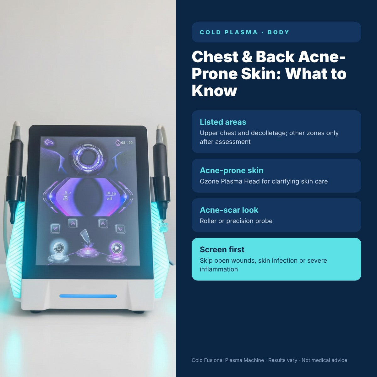 Cold Plasma Body Treatments: Acne Relief for Back & Chest