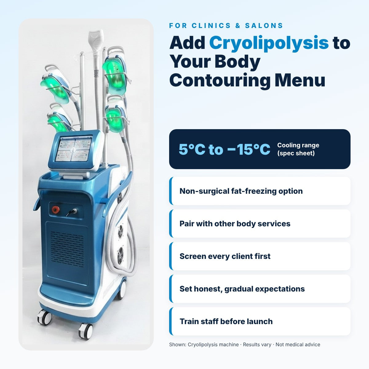 Cryolipolysis Machines: Enhance Your Body Contouring Services