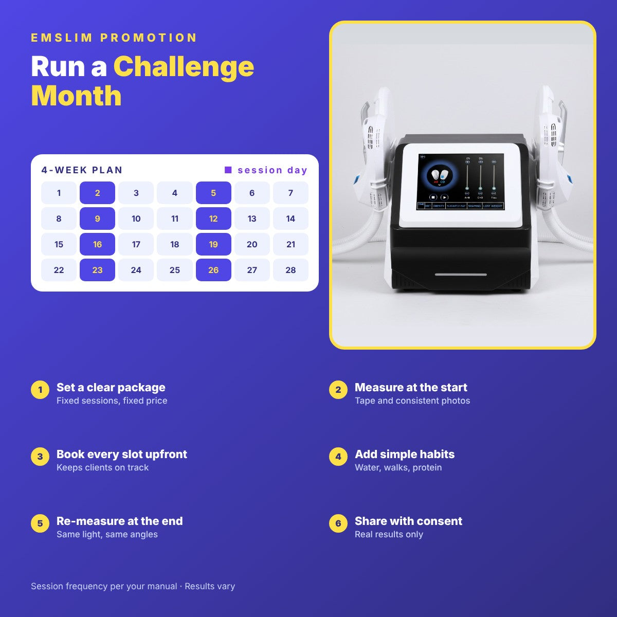 How to Run an EMSlim Challenge Month Effectively