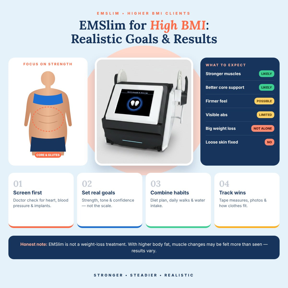 EMSlim for High BMI: Realistic Goals & Effective Results