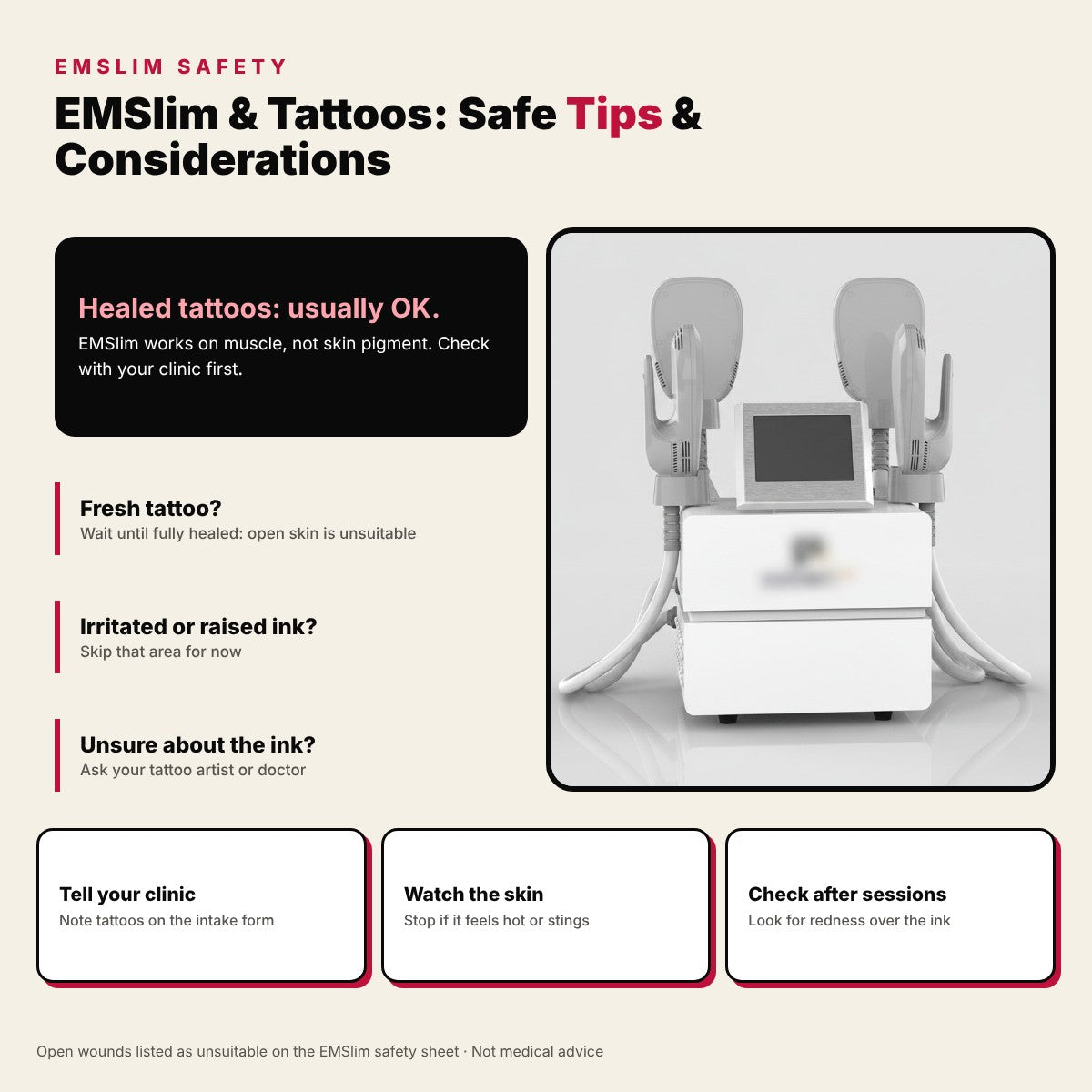 EMSlim & Tattoos: Safe Treatment Tips & Considerations