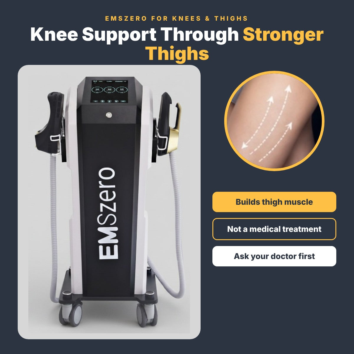 Knee Pain Relief: EMSzero for Knees & Thighs