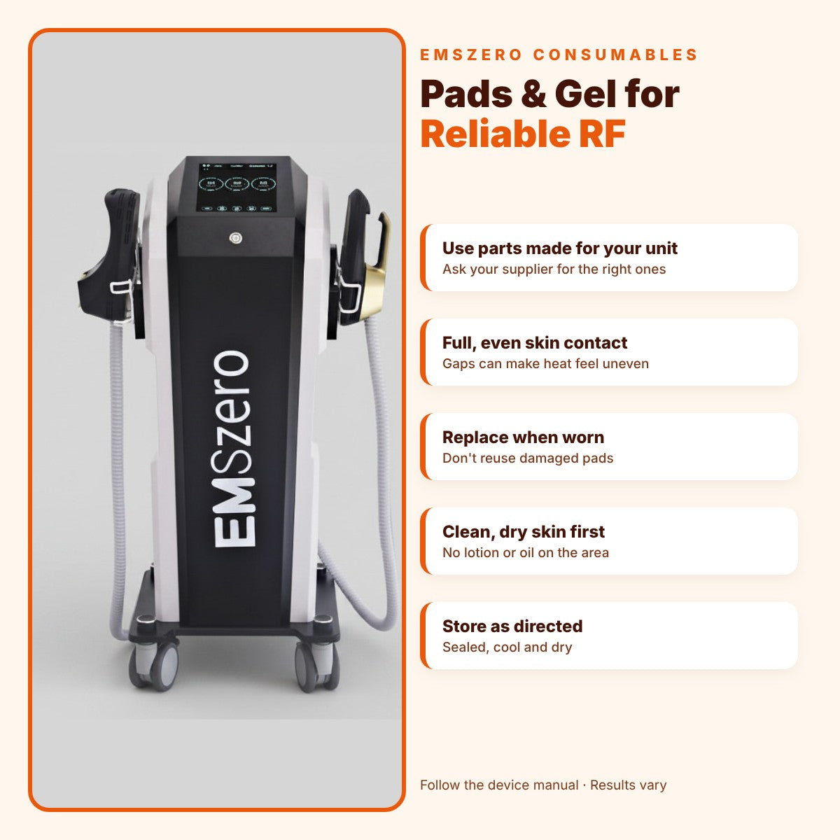 Essential EMSzero Pads & Gel for Reliable RF