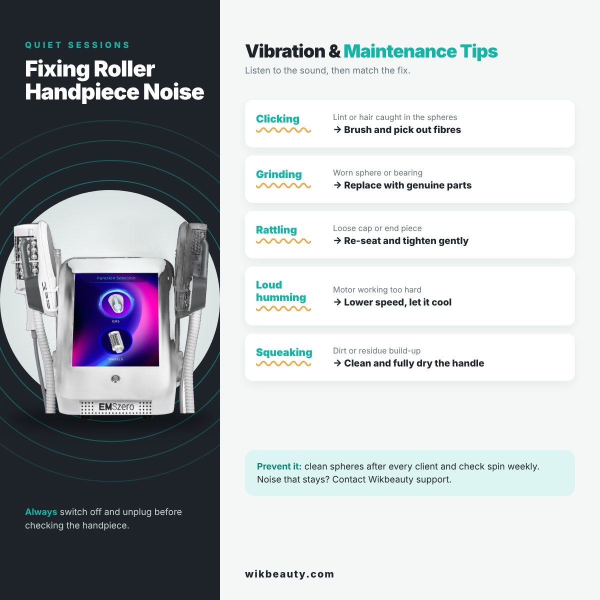 Fixing Roller Handpiece Noise: Vibration & Maintenance Tips