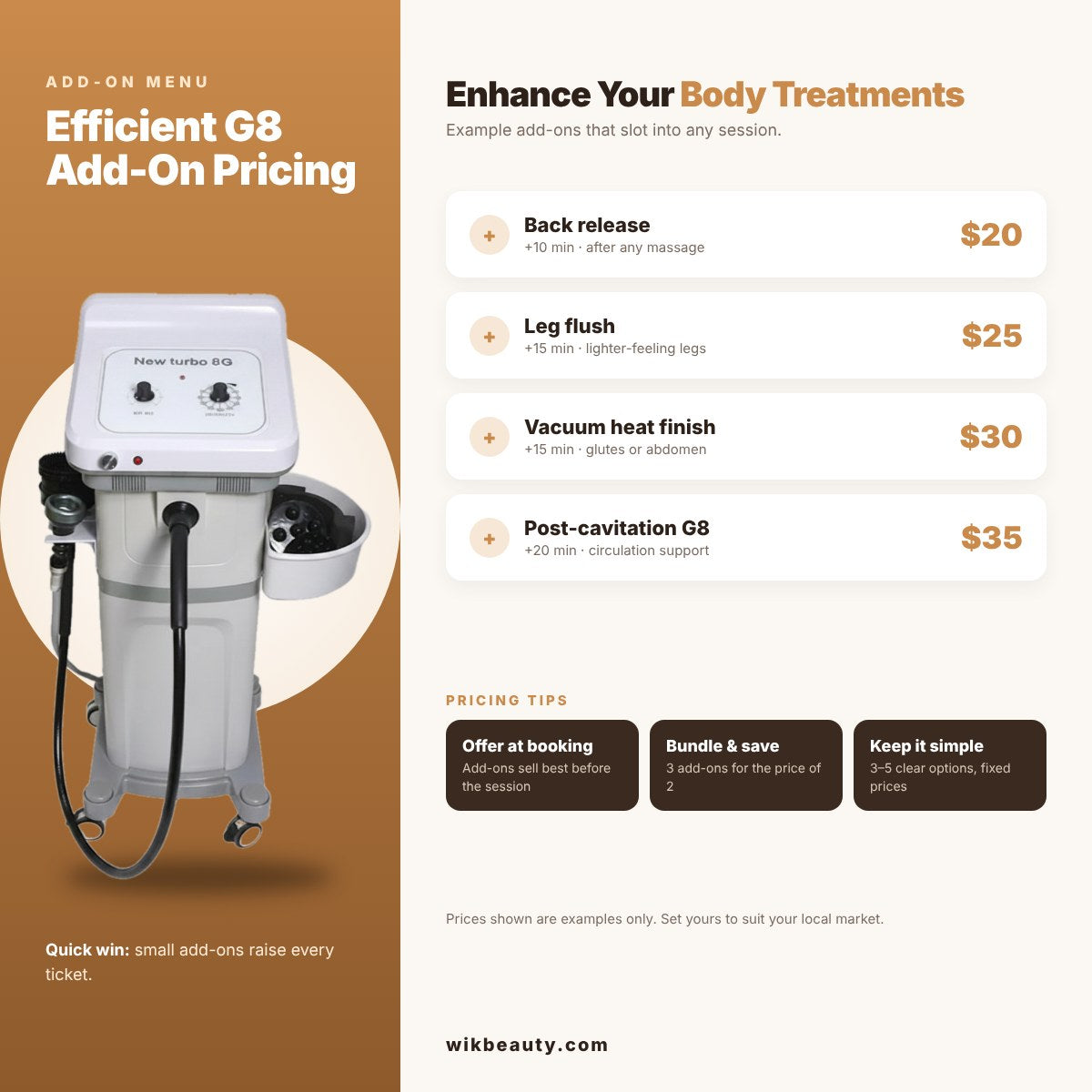 Efficient G8 Add-On Pricing: Enhance Your Body Treatments