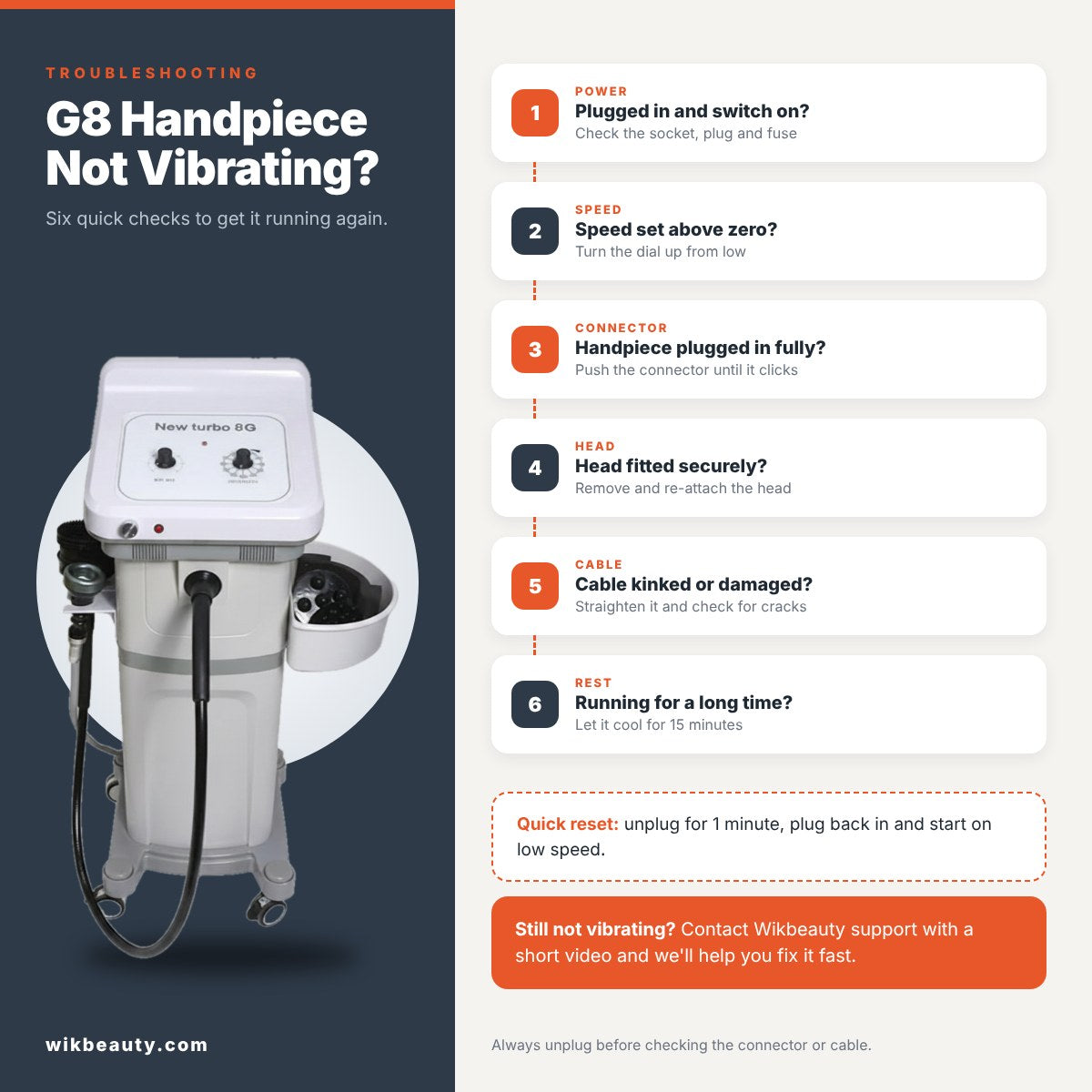 G8 Handpiece Not Vibrating: Troubleshooting Guide