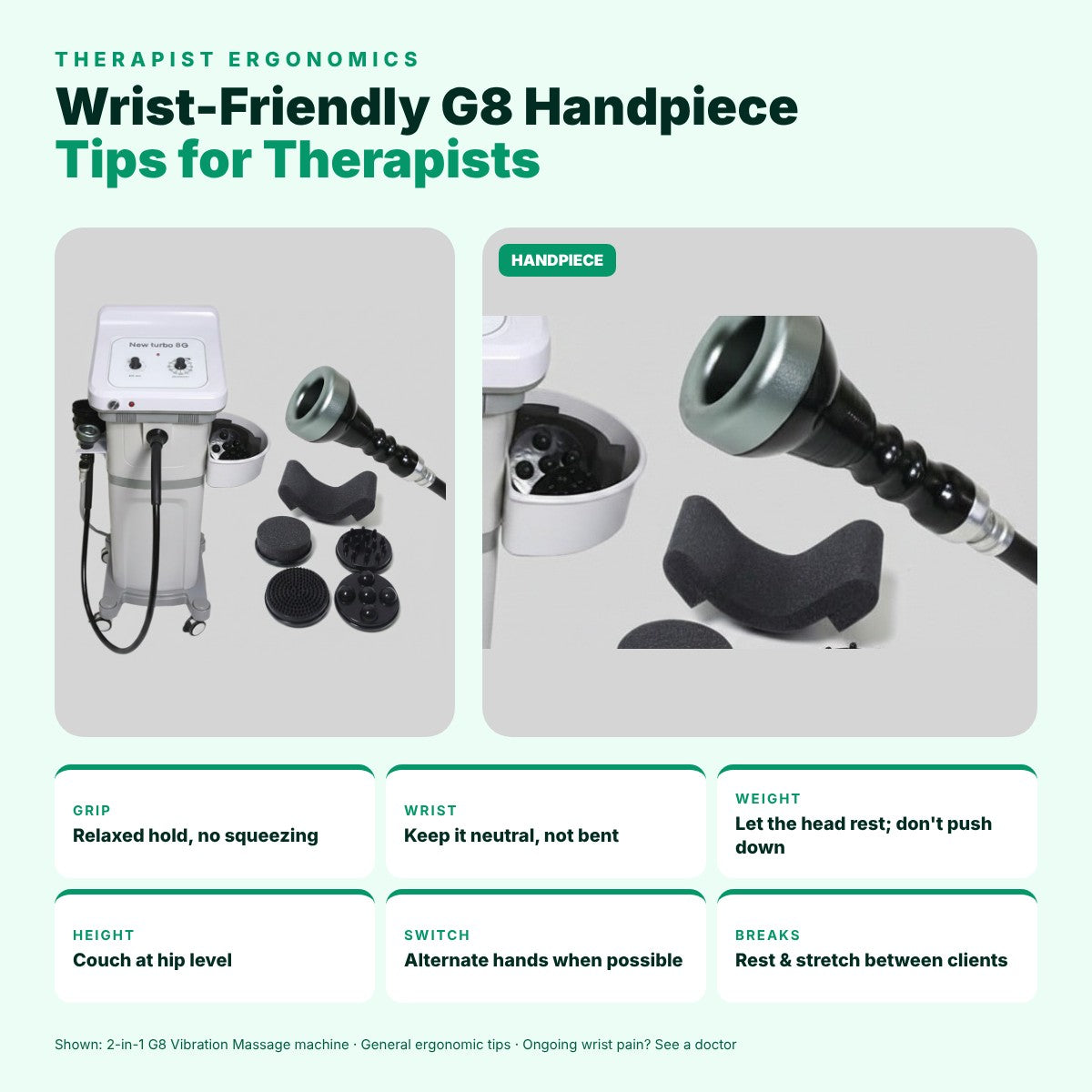 Wrist-Friendly G8 Handpiece Tips for Strain-Free Use