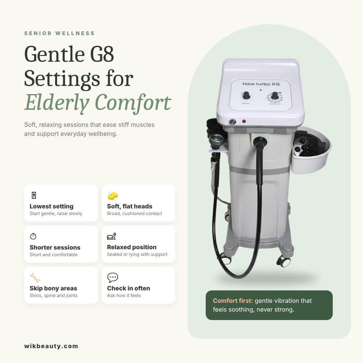 G8 Massage: Gentle Settings for Elderly Comfort