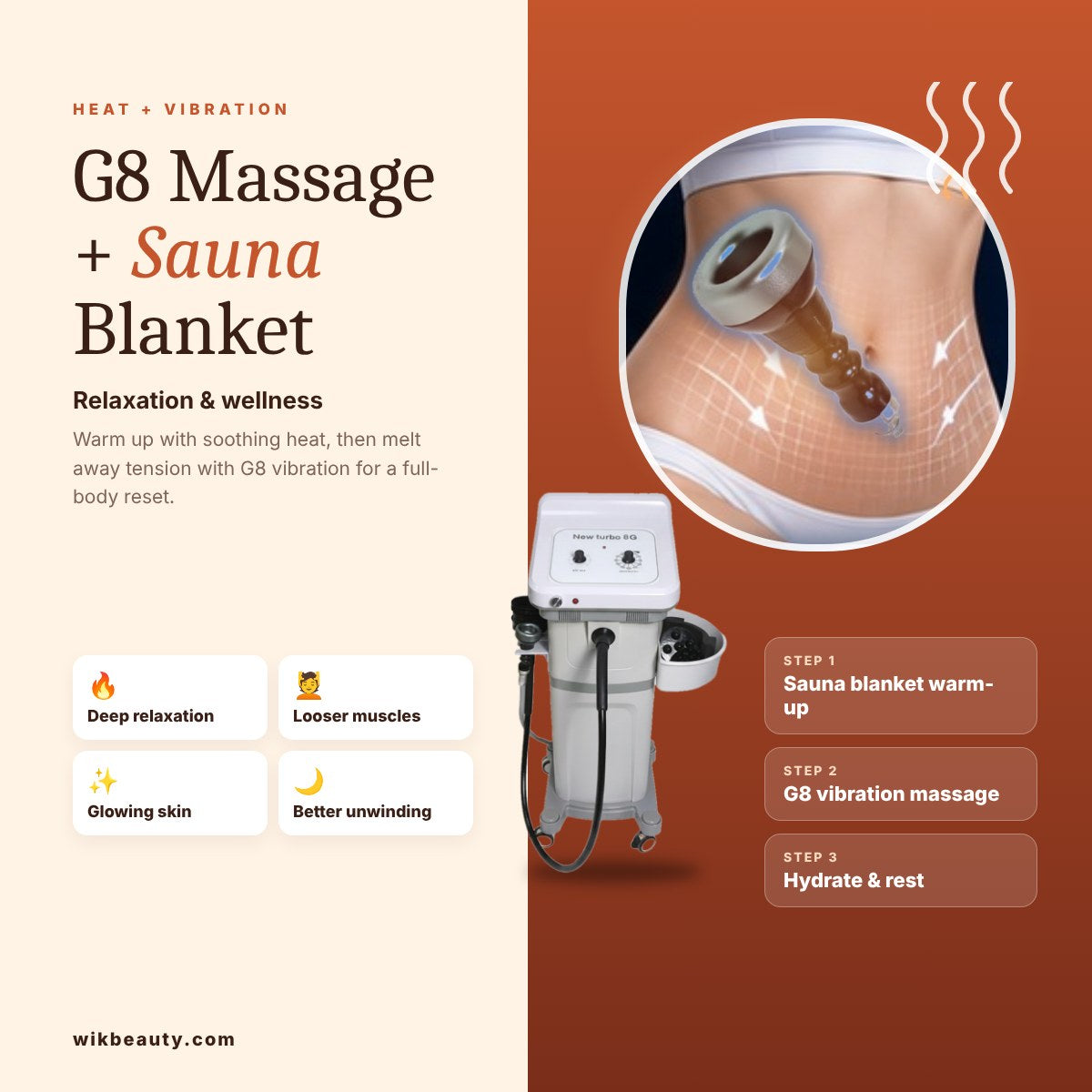 G8 Massage Plus Sauna Blanket: Relaxation & Wellness