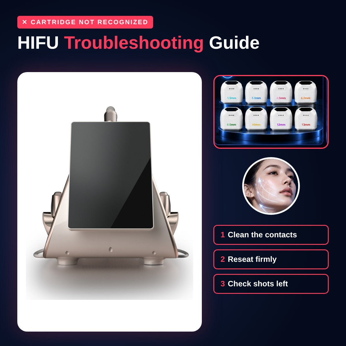 HIFU Cartridge Not Recognized: Troubleshooting Guide