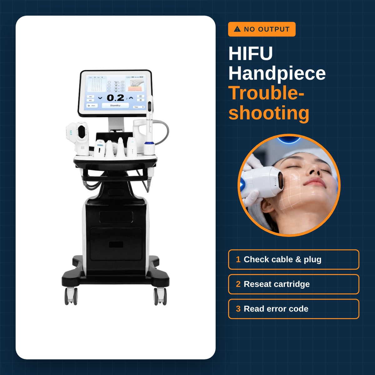 HIFU Handpiece Troubleshooting: No Output Solutions
