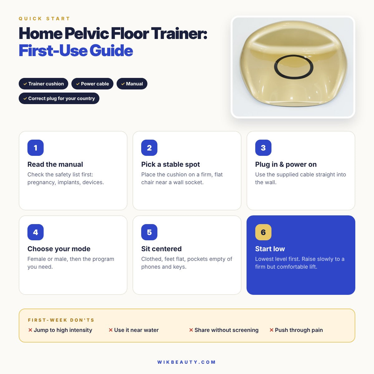 Home Pelvic Floor Trainer Setup: First-Use Guide