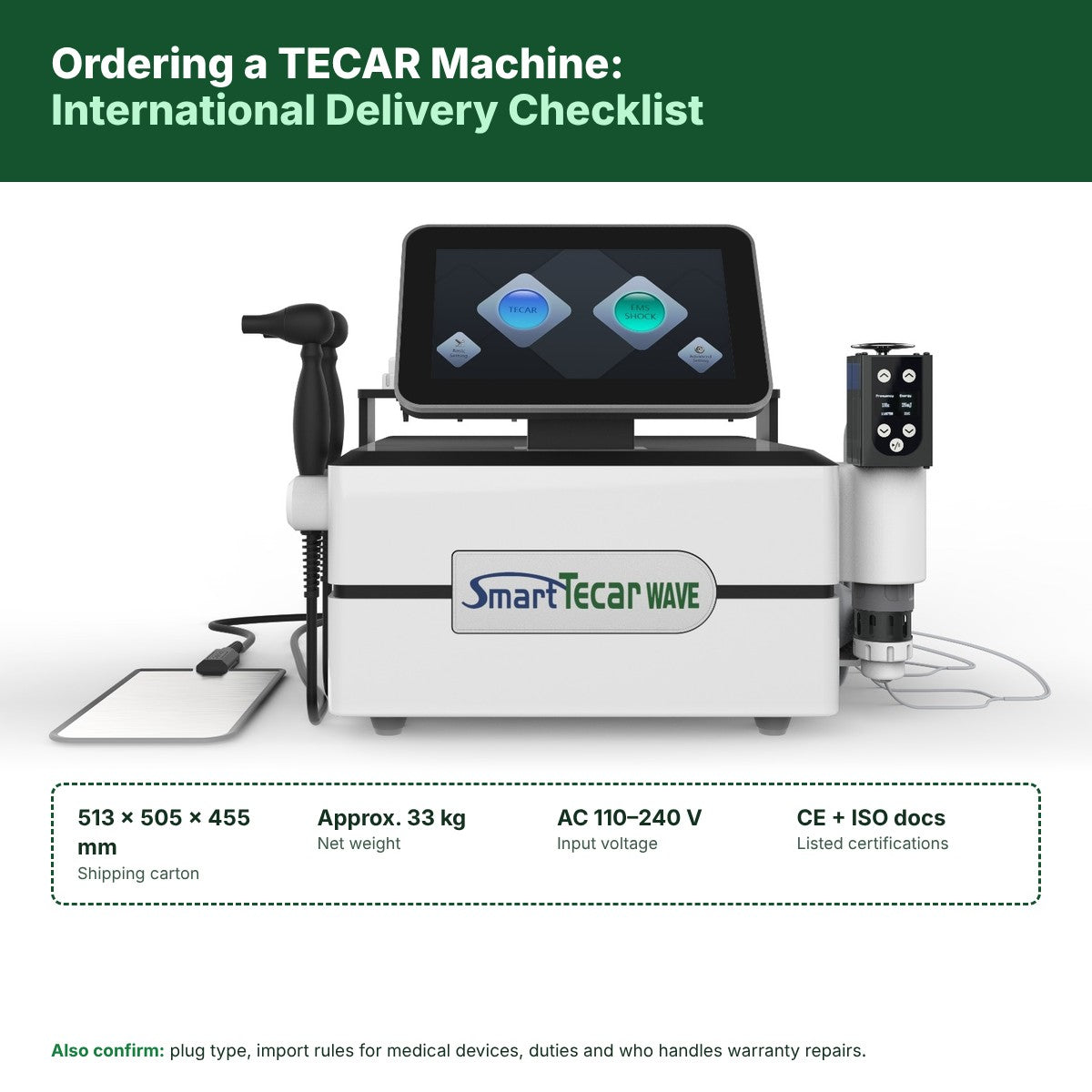 Order TECAR Machine - Easy International Delivery