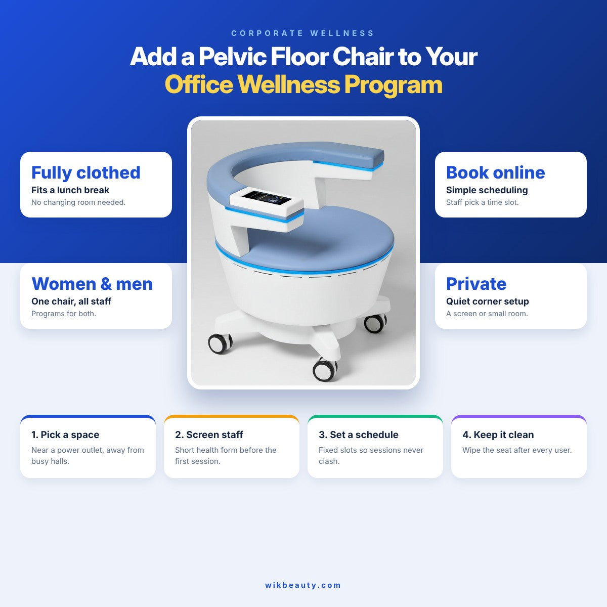Optimize Corporate Wellness with Pelvic Floor Chair