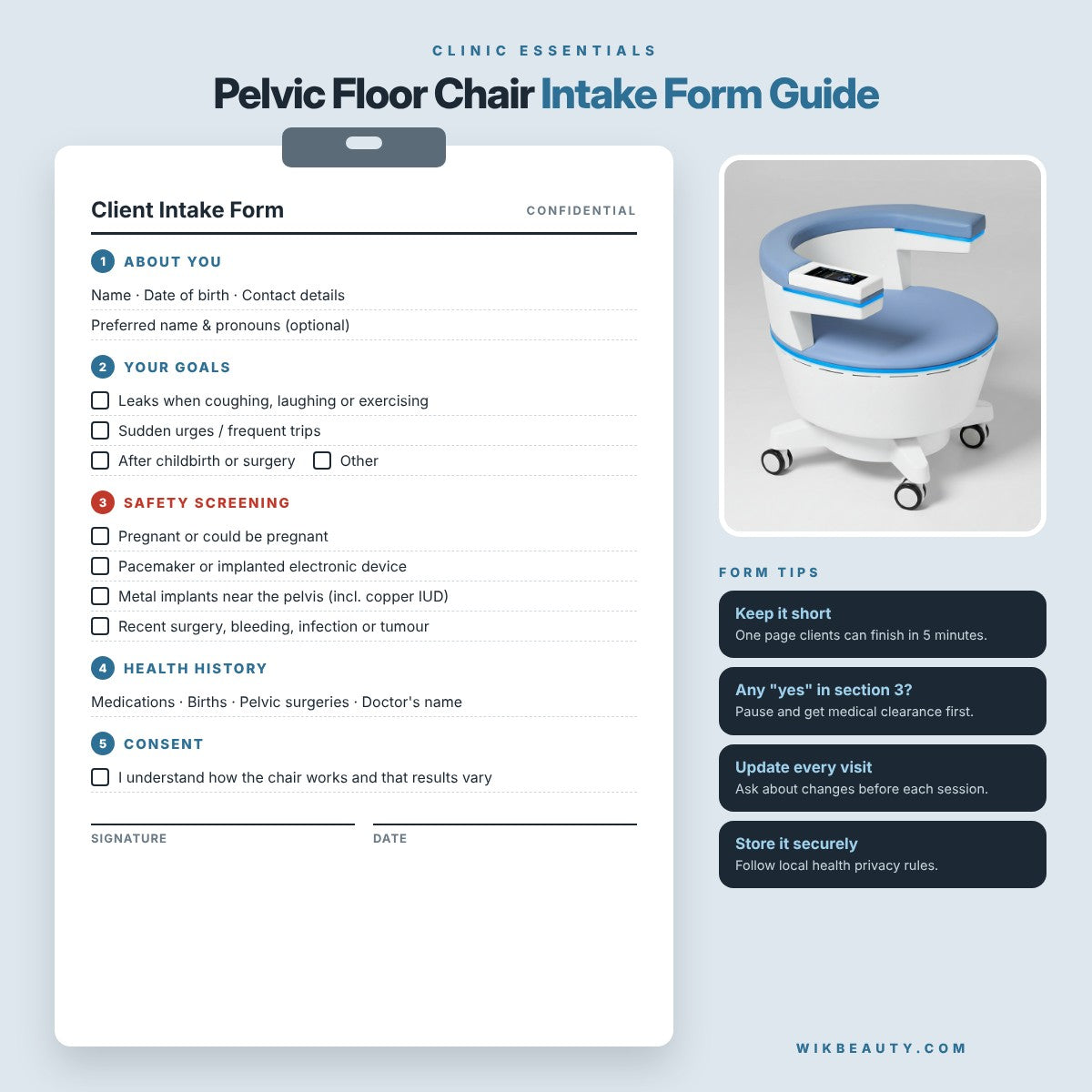 Effective Pelvic Floor Chair Intake Form Guide