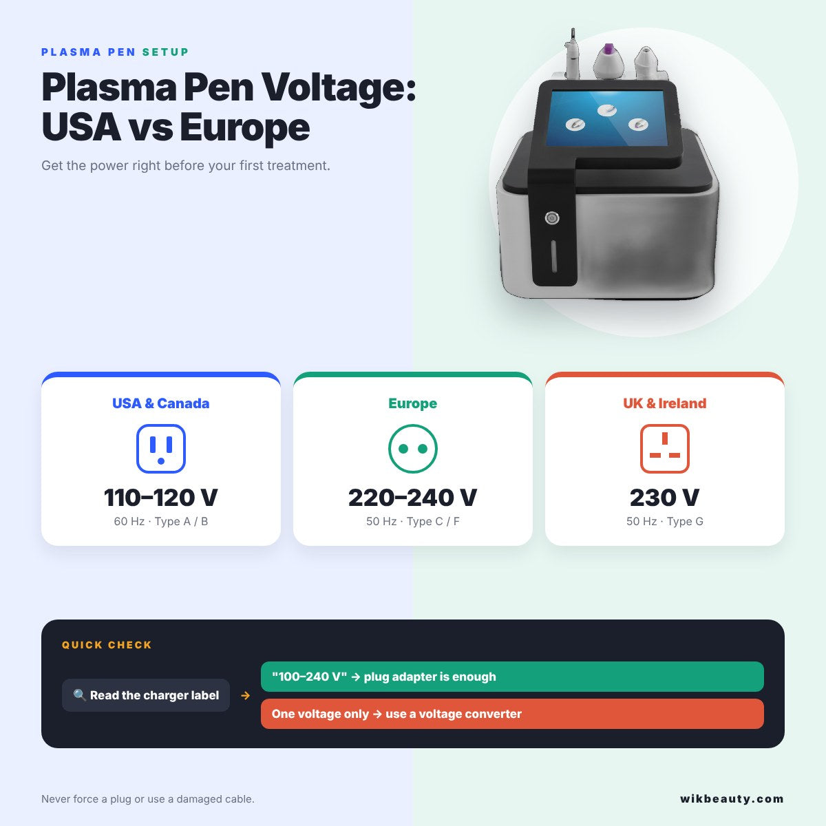 Plasma Pen Voltage: USA vs Europe Setup Guide