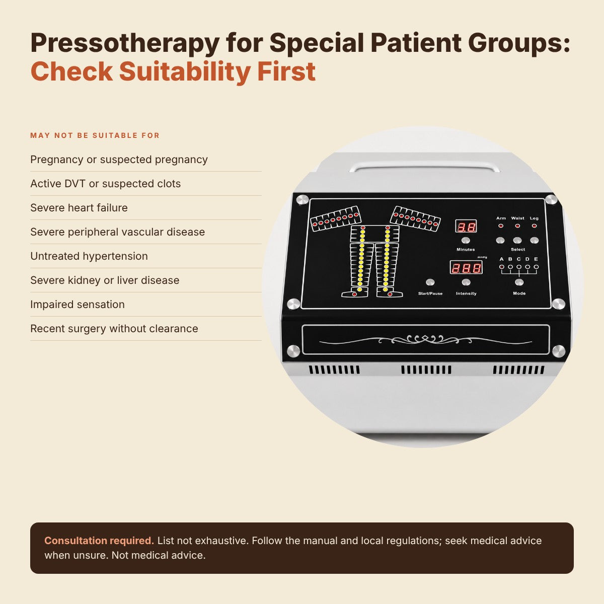 Pressotherapy Benefits for Special Patient Groups