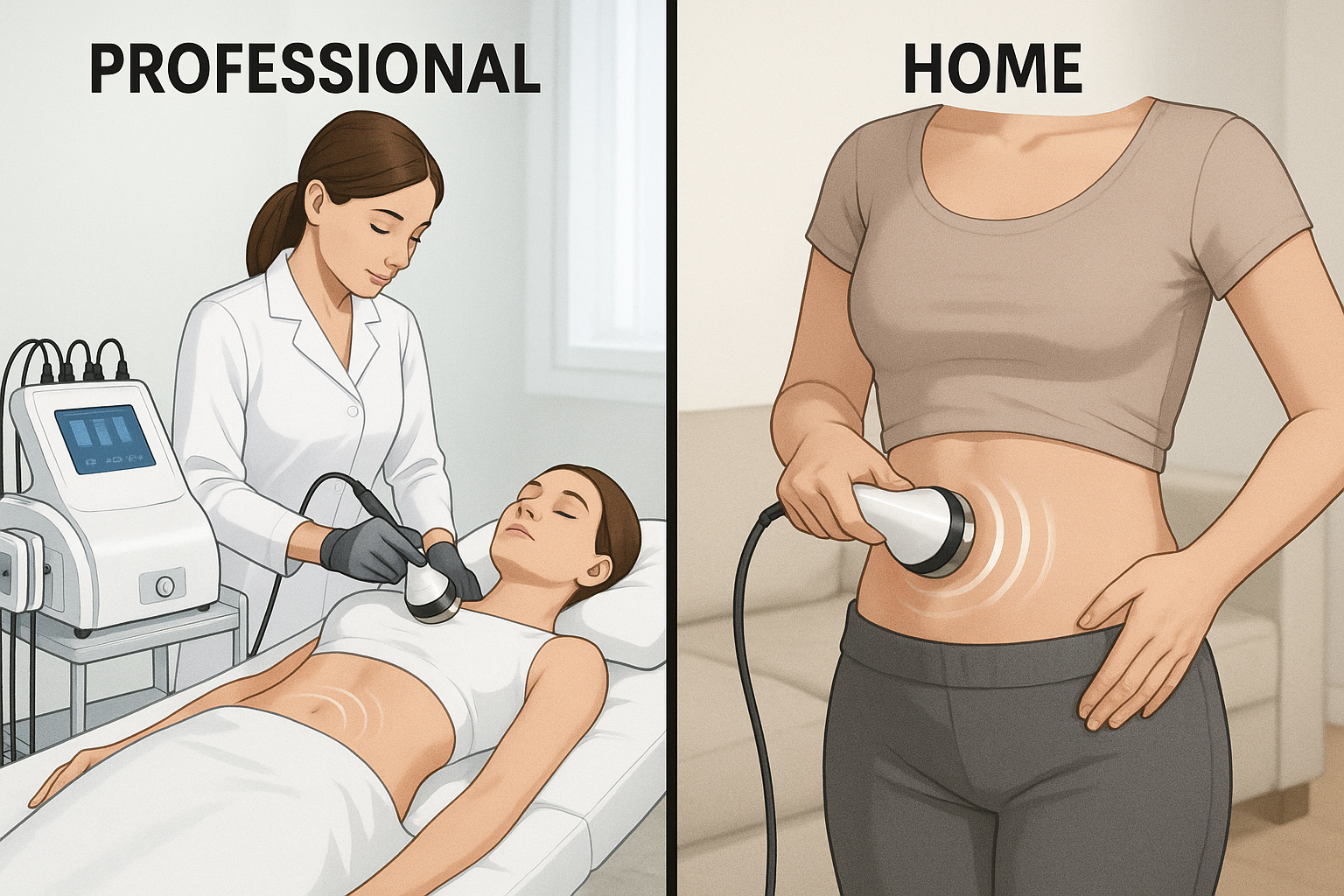 Professional vs Home Cavitation Machines