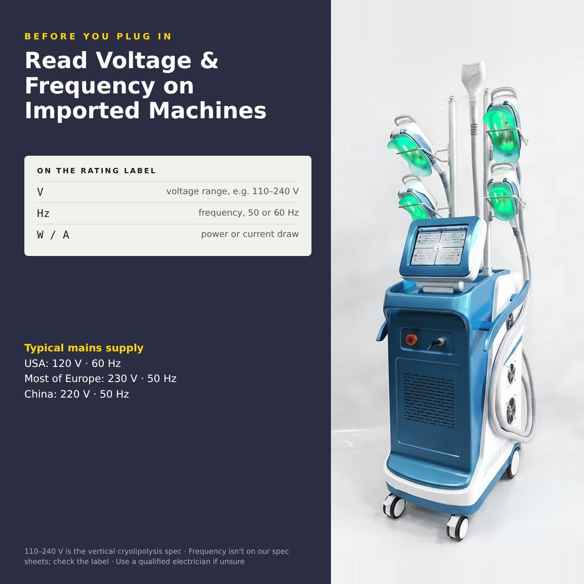 Read Voltage & Frequency on Imported Machines