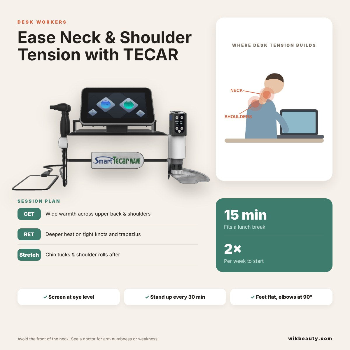 TECAR for Desk Workers: Ease Neck & Shoulder Tension