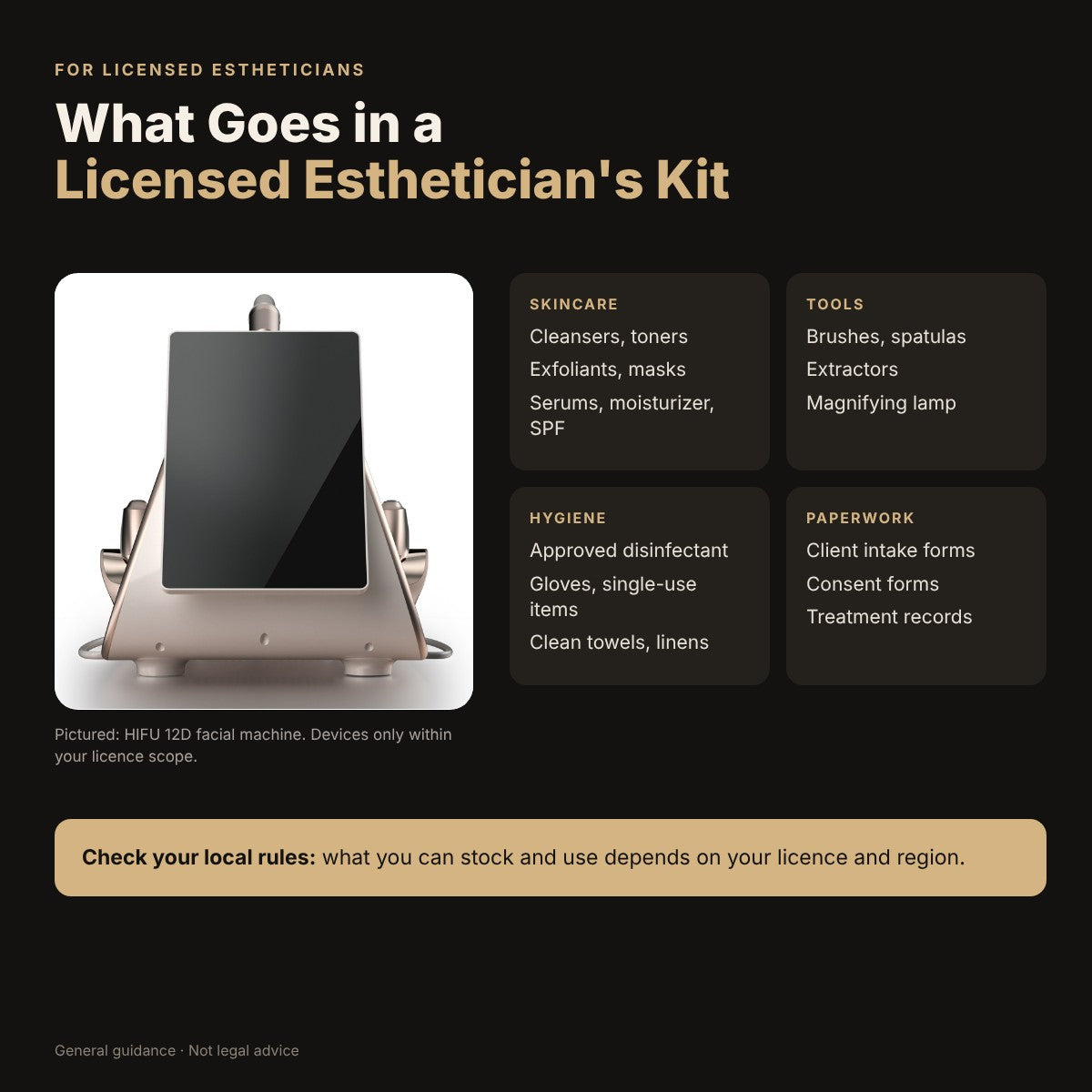 Essential Products for Licensed Estheticians' Kits