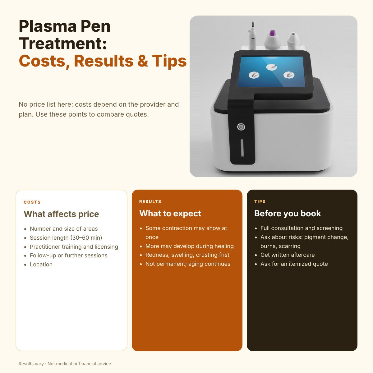 Plasma Pen Treatment: Costs, Results & Expert Tips