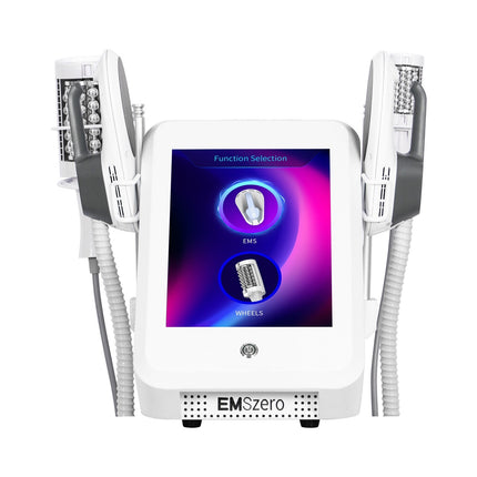 Myoslim device with screen displaying function selection on a white background