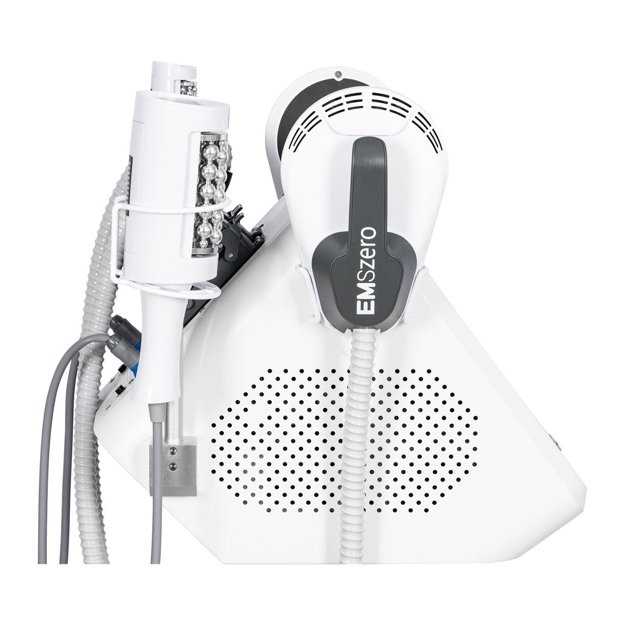 White medical device with black text on a white background