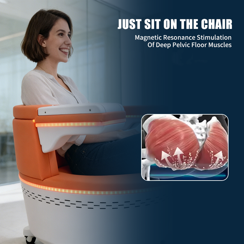 EMSLIM chair for urinary incontinence, designed to provide non-invasive pelvic floor therapy, featuring advanced muscle stimulation technology to improve pelvic health and reduce incontinence