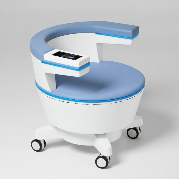 EMSLIM pelvic floor therapy chair designed for non-invasive pelvic muscle strengthening, featuring a modern design with ergonomic seating for effective pelvic health treatment.