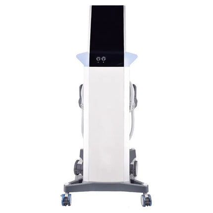 An EMS sculpting device used for body contouring and muscle toning, delivering electromagnetic pulses to stimulate muscles.