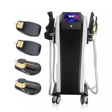 EMSzero fat reduction treatment device featuring a sleek design with multiple treatment pads, used for non-invasive fat loss and muscle toning, displayed on a clean surface.