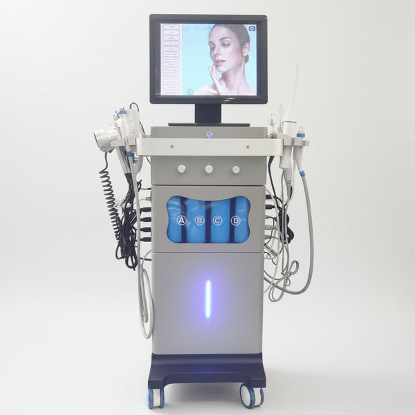 WikBeauty 15 in 1 hydro dermabrasion and skin analyzer machine for professional facial treatments