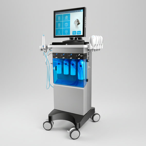 Hydrodermabrasion facial for deep skin exfoliation, hydration, and rejuvenation, leaving the skin smooth and refreshed.
