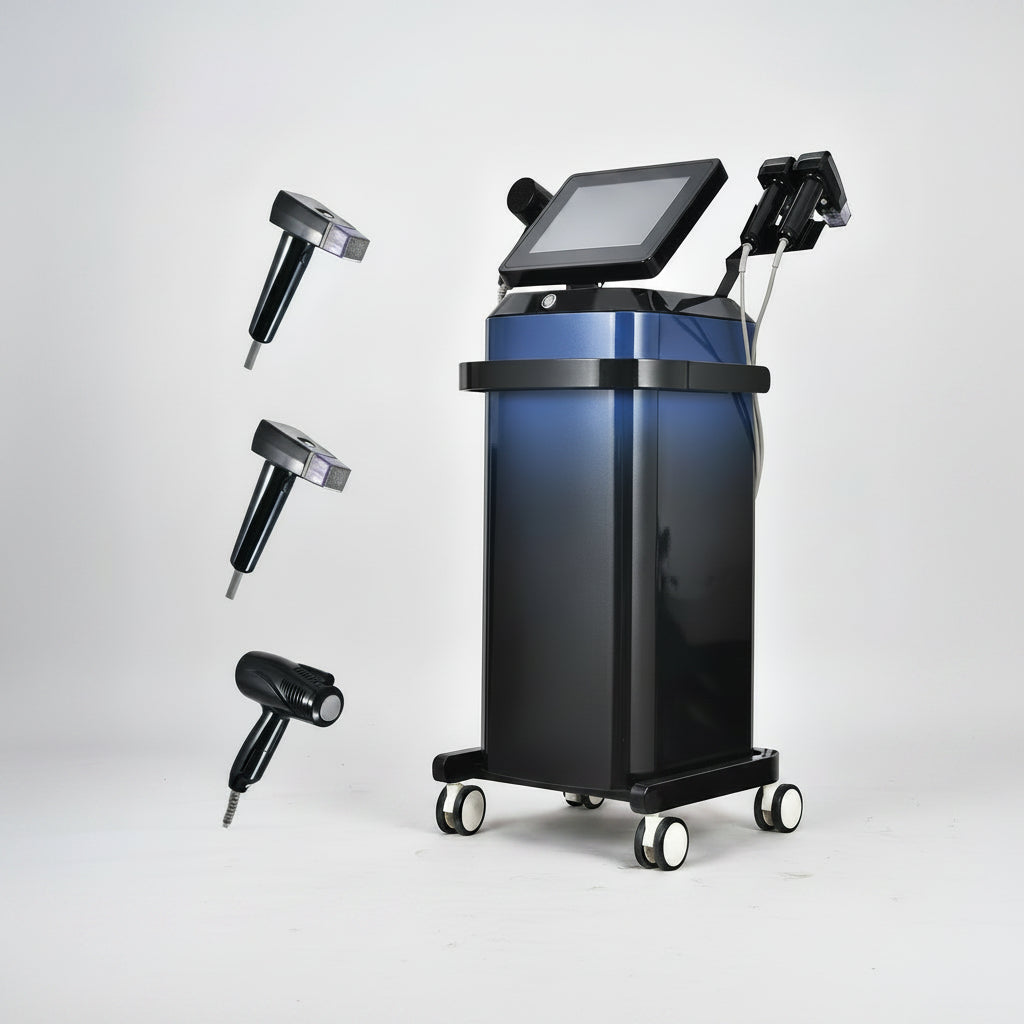 Morpheus 8 aesthetic treatment equipment designed for advanced skin rejuvenation, featuring a sleek, modern design with a display screen, used for microneedling and skin tightening treatments.