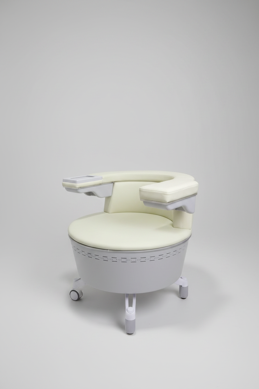 Non-invasive pelvic floor treatment device, designed to strengthen pelvic muscles through advanced stimulation technology, offering a comfortable and effective therapy session.