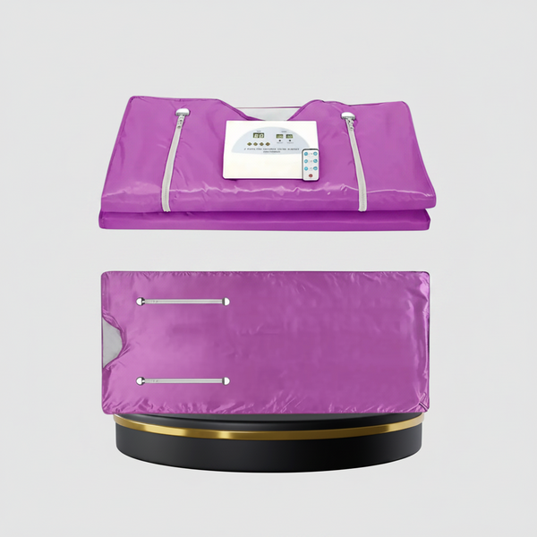 Infrared sauna blanket for full body heat therapy, relaxation, and home wellness care