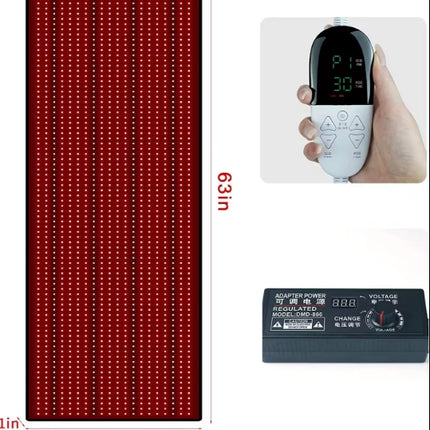 1260 leds pain relief red and 660nm 850nm infrared lights therapy full body pad mat portable red light therapy belt wrap