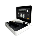 Wikbeauty Portable HIFU 19-inch HD display showing facial mapping system with treatment targeting, real-time visualization, professional protocol guidance