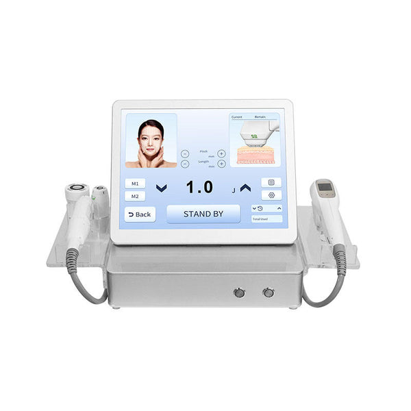 Wikbeauty Thermal Face Lift machine professional desktop system with digital display, 2 thermal handles, ABS construction, radiofrequency facial lifting technology
