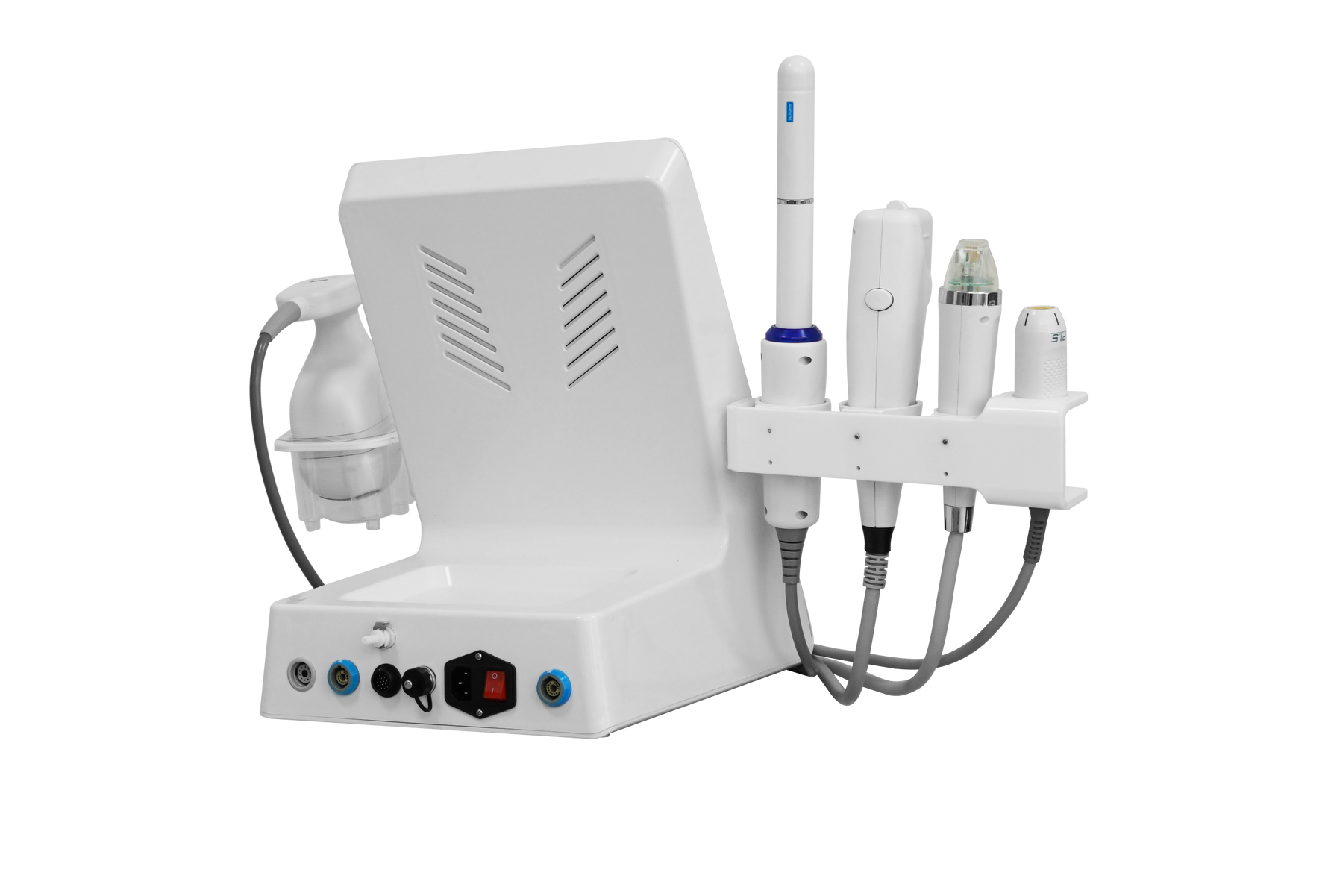 Body contouring beauty equipment with interchangeable handles
