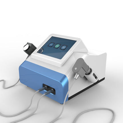 10.4 inch touchscreen interface on Dual Wave Mini showing ED treatment anti cellulite and physiotherapy modes