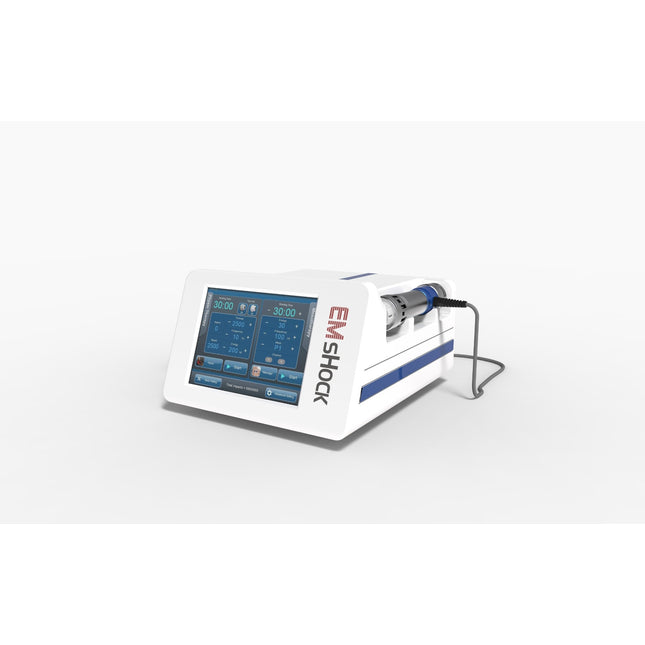 EMSHOCK self vacuum EMS cups for hands free electric muscle stimulation during shockwave therapy treatment