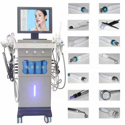 WikBeauty® 15 in 1 Hydro Dermabrasion & Skin Analyzer Machine