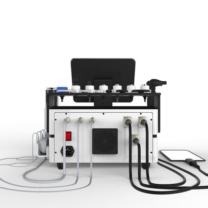 Smart Tecar Wave vacuum EMS suction cups for hands free electric muscle stimulation during simultaneous shockwave therapy
