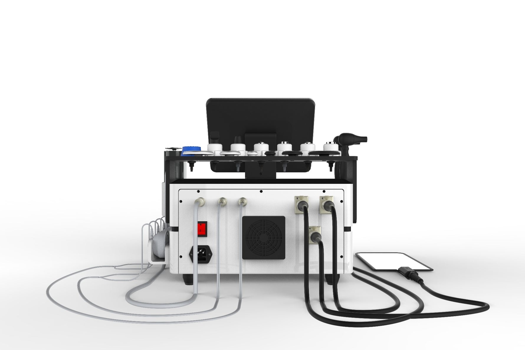 Smart Tecar Wave vacuum EMS suction cups for hands free electric muscle stimulation during simultaneous shockwave therapy