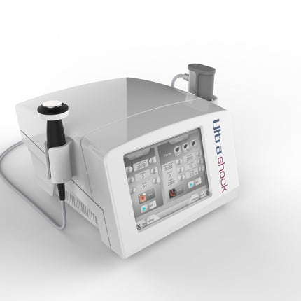 Complete set of 12 Ultrashock applicator heads D6 to D25 including flat focus and radial heads for shockwave therapy