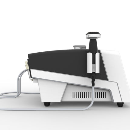 Ultrashock Master pneumatic shockwave handle with 12 interchangeable treatment heads for physiotherapy and pain relief