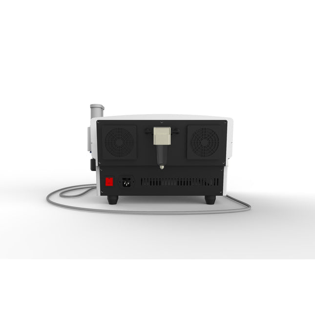 Ultrashock pneumatic shockwave handpiece with 12 interchangeable applicator heads D6 to D25 for physiotherapy treatment