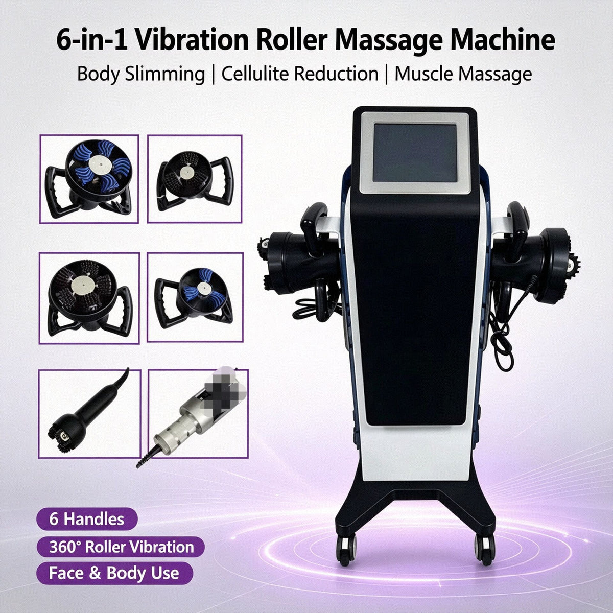 Close-up of inner ball roller massage handle with rotating massage spheres